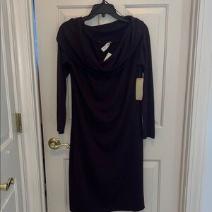 RD Style Dark Purple Long Sleeve Dress